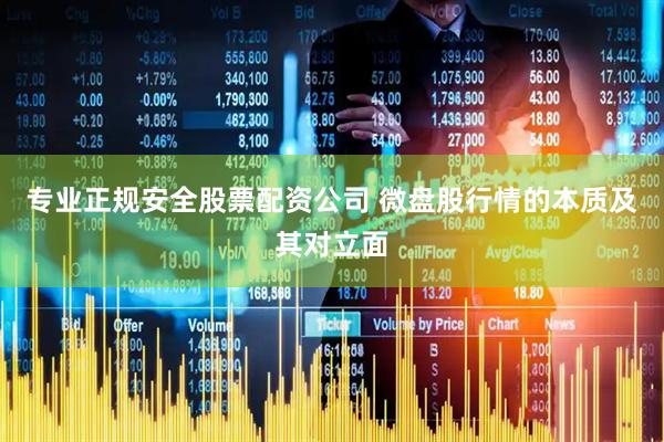 专业正规安全股票配资公司 微盘股行情的本质及其对立面