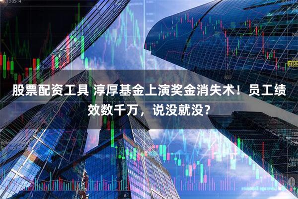 股票配资工具 淳厚基金上演奖金消失术！员工绩效数千万，说没就没？